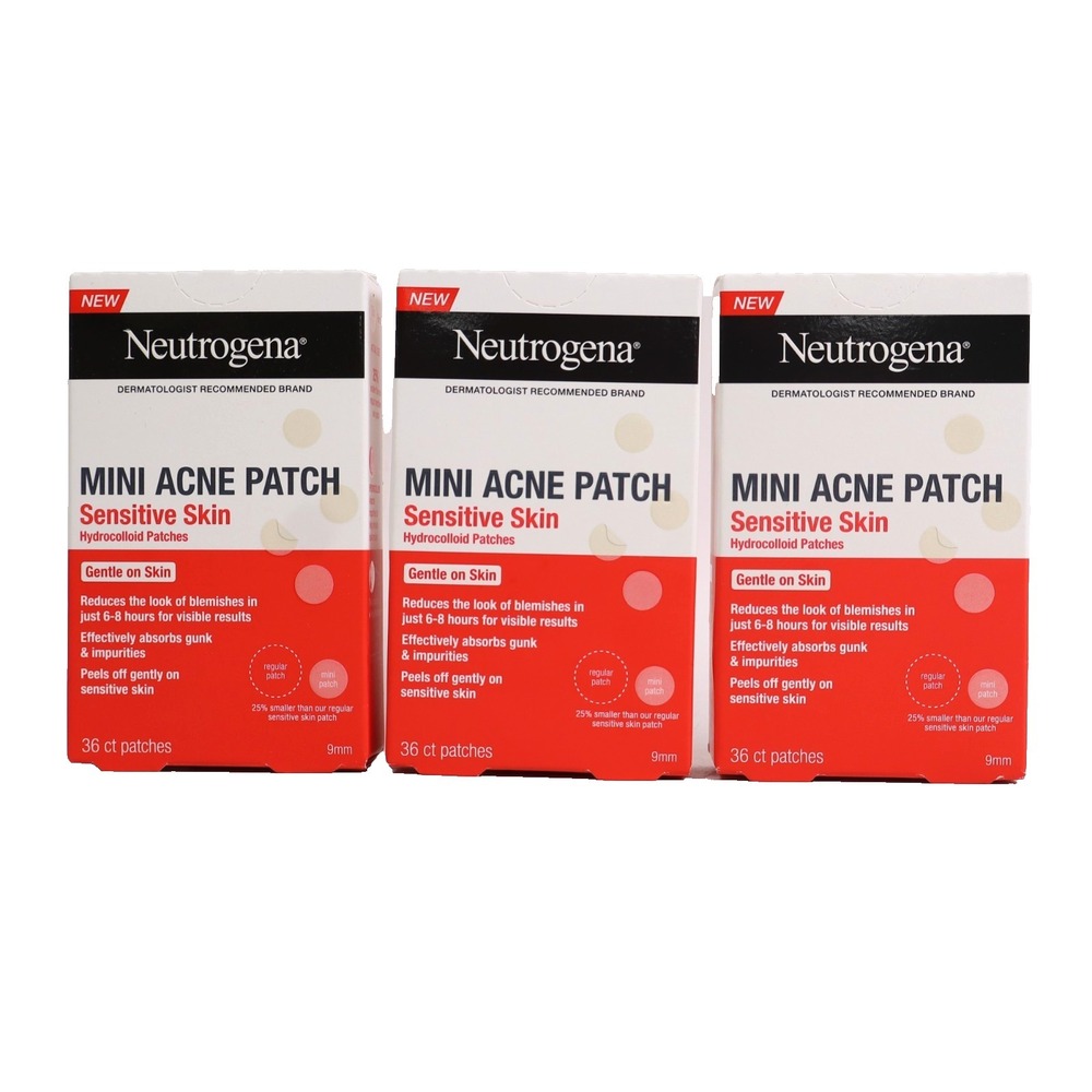 3 PACK Neutrogena Sensitive Skin Patch Minis - 36ct: Anti-Acne, Fragrance-Free